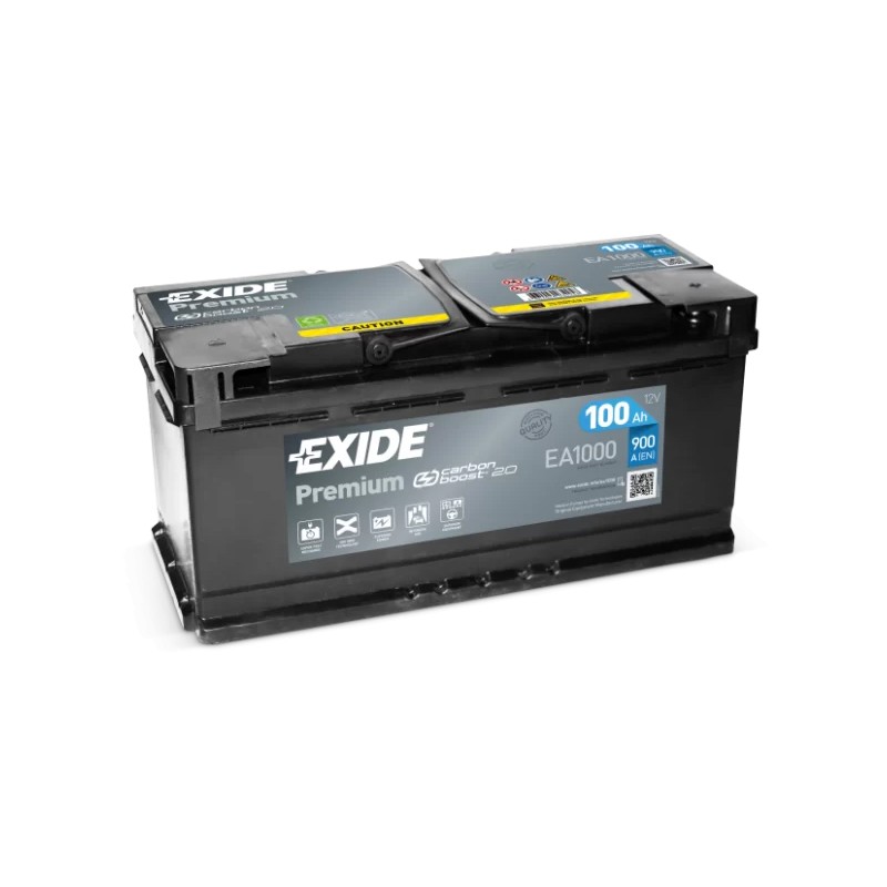 Exide Premium 100Ah EA1000 900A Wysoki Prawy Plus