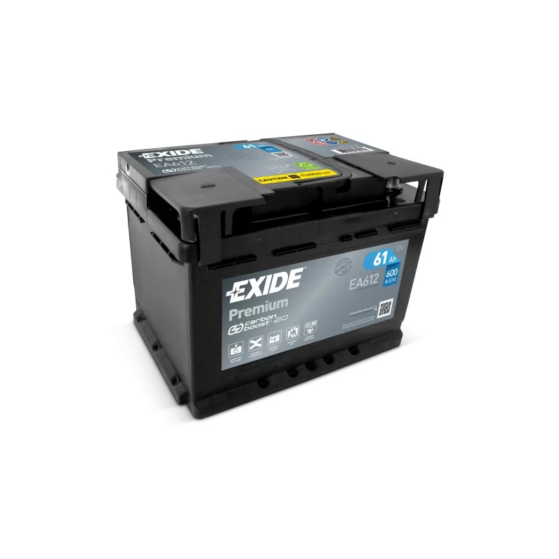 Exide Premium 61Ah EA612 600A Niski Prawy Plus