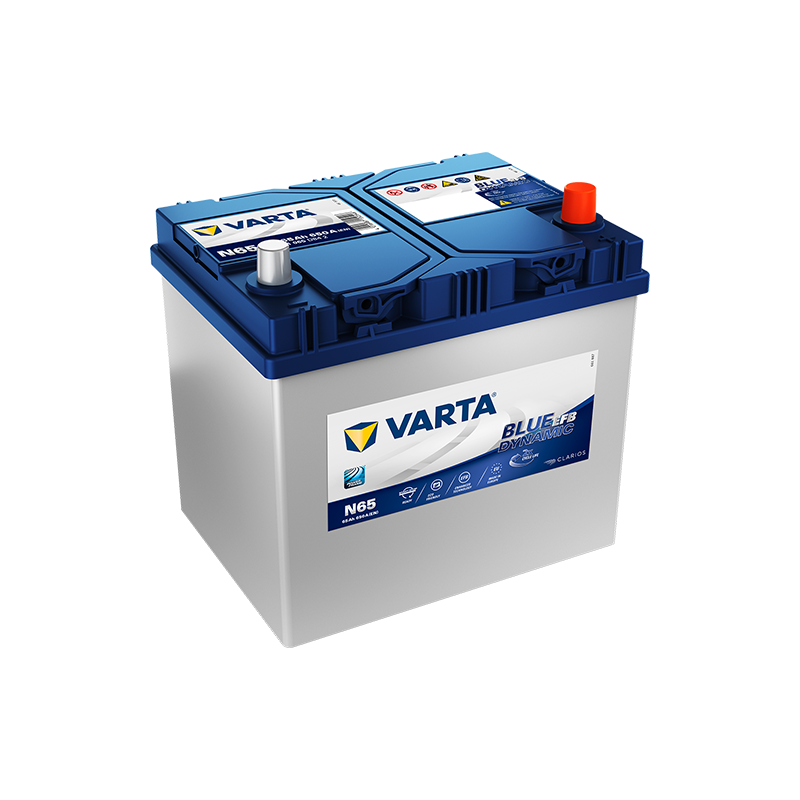 Varta Blue EFB N65 65Ah 650A Japan Prawy Plus