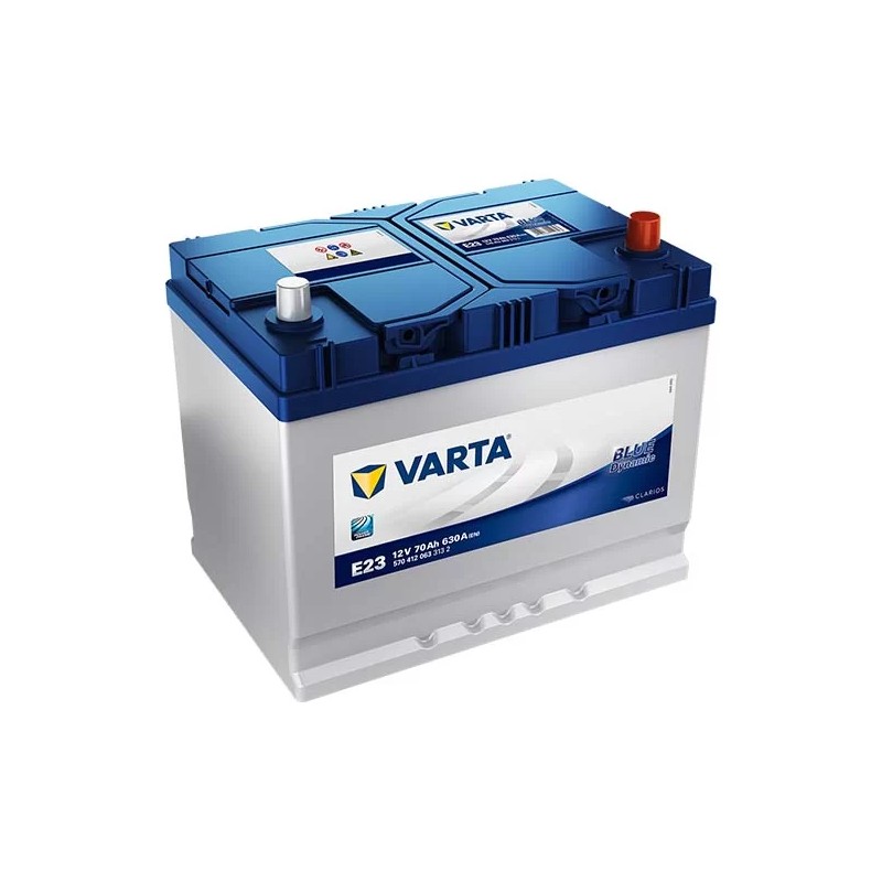 Varta Blue E23 70Ah 630A Japan Prawy Plus