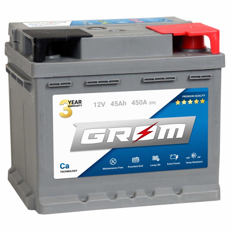 GROM PREMIUM 45Ah 450A Prawy Plus