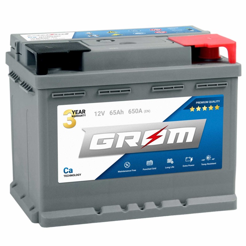 GROM PREMIUM 65Ah 650A Prawy Plus
