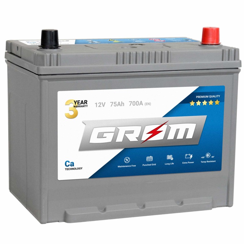 GROM PREMIUM 75Ah 700A Japan Prawy Plus