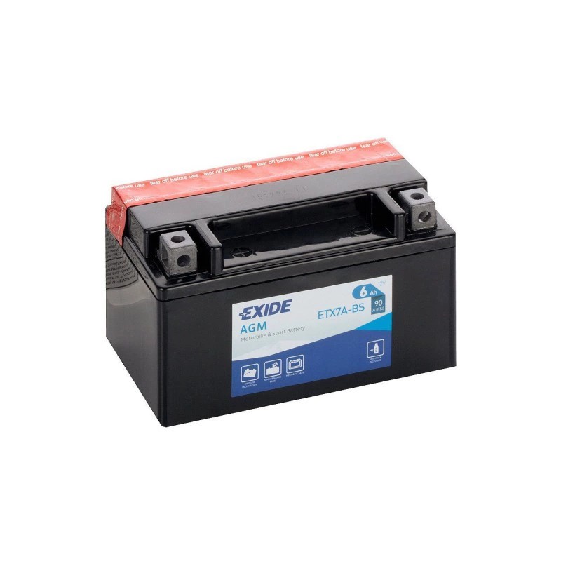 EXIDE ETX7A-BS 6Ah 90A LEWY+