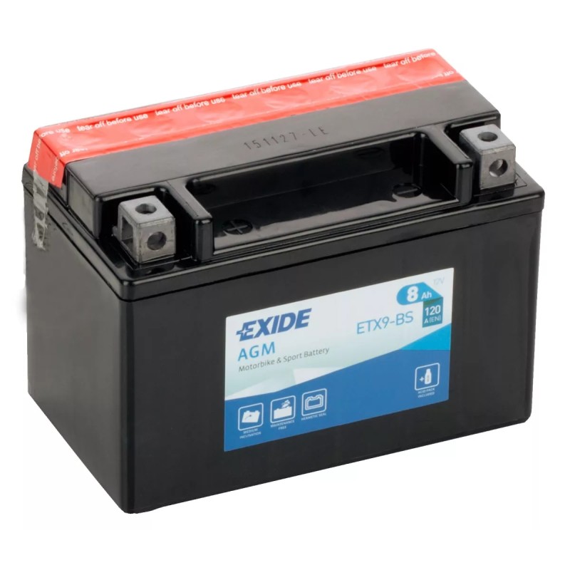 EXIDE ETX9-BS 8Ah 120A LEWY+